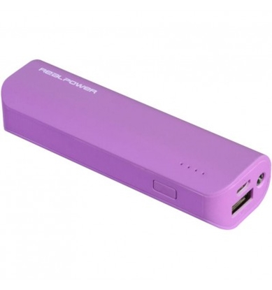 Picture of RealPower Powerbank PB-2600         lila            2.600mAh