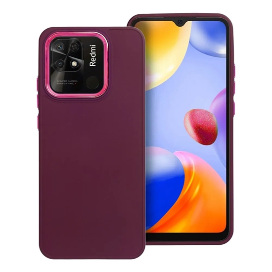 Изображение Riff Frame sērijas silikona aizmugures maks priekš Xiaomi Redmi 10C Purple