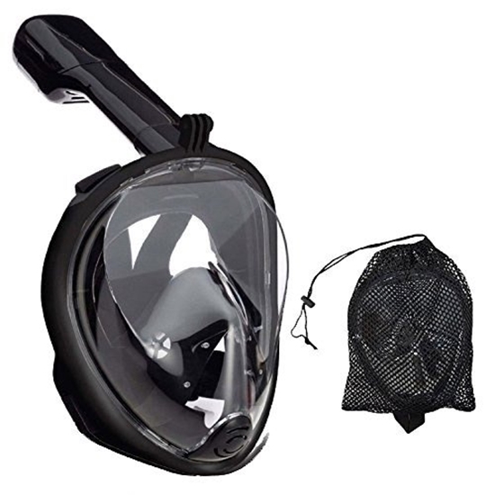 Picture of RoGer Full Dry Snorkeling Mask L / XL Black