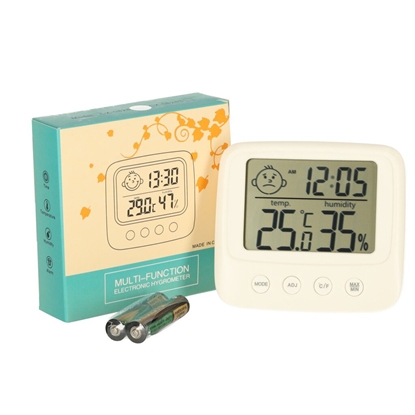 Picture of RoGer Hygrometer / Clock / Room thermometer / Humidity meter / LCD