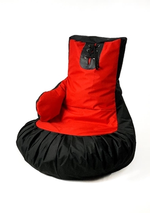 Attēls no Sako bag pouffe boxing glove black-red XL 100 x 80 cm