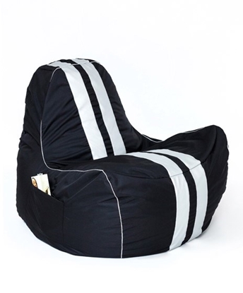 Attēls no Sako bag pouffe Ferrari black and white XXL 140 x 100 cm