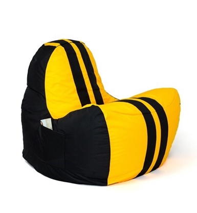 Picture of Sako bag pouffe Ferrari black-yellow XXL 140 x 100 cm