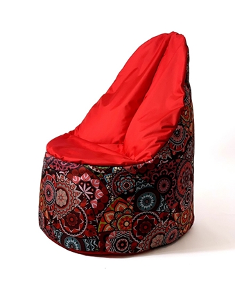 Picture of Sako bag pouffe Mandala print-red XL 120 x 80 cm