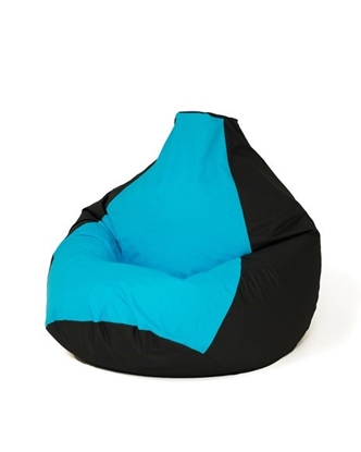 Attēls no Sako bag pouffe Pear black and blue L 105 x 80 cm