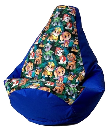 Attēls no Sako bag pouffe Pear print cornflower-PAW Patrol L 105 x 80 cm