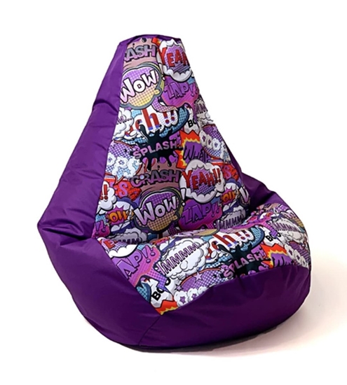 Picture of Sako bag pouffe Pear print purple-WOW L 105 x 80 cm