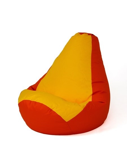 Picture of Sako bag pouffe Pear red-yellow L 105 x 80 cm