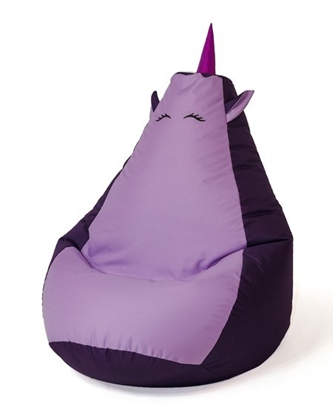Attēls no Sako bag pouffe Unicorn purple-light purple XL 130 x 90 cm