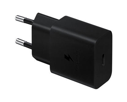 Attēls no SAMSUNG POWER COMPACT ADAPTER USB C 15W WITHOUT CABLE EP-T1510NBE BLACK