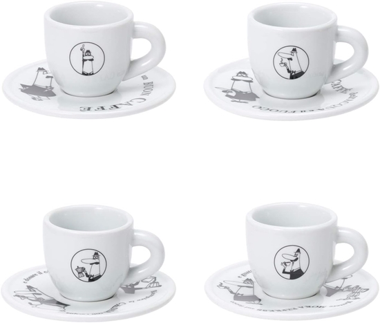 Изображение Set of 4 espresso cups BIALETTI CAROUSEL Porcelain 4x 50 ml White