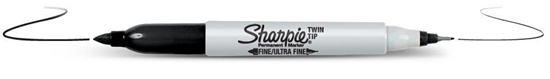 Picture of Sharpie MARKER SHARPIE TWIN TIP CZARNY MARKER PERMANENTNY - S0811100