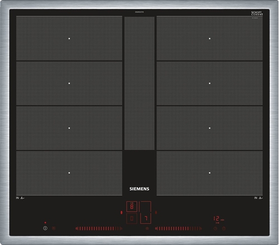 Picture of Siemens iQ700 Black, Stainless steel Built-in Zone induction hob 4 zone(s)