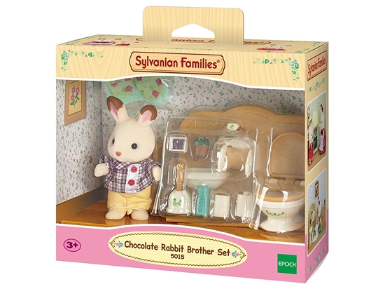 Picture of Sylvanian Families Chocolate Rabbit Brother Set (Washroom)