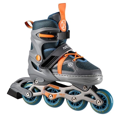 Изображение Skrituļslidas NJ1828A GRAY-ORANGE SIZE L(39-42)  IN-LINE SKATES NILS EXTREME