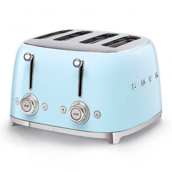 Picture of SMEG TOASTER 4X4 50�STYLE PASTEL BLUE TSF03PBEU