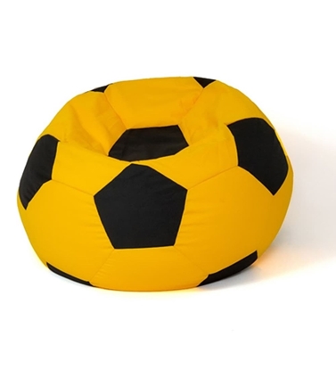 Изображение Soccer Sako bag pouffe yellow-black L 80 cm