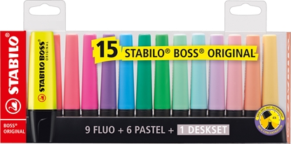 Attēls no STABILO BOSS ORIGINAL marker 15 pc(s) Chisel tip Multicolour