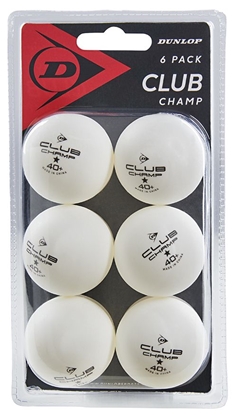 Изображение Stalo teniso kamuoliukai Dunlop CLUB CHAMP 1žv. 6vnt White