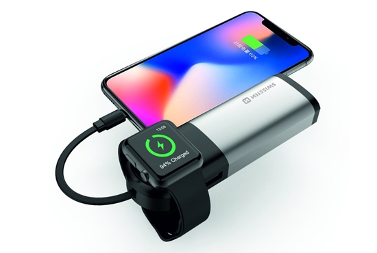 Picture of Swissten 2in1 6700 mAh Power Bank / MFi lightning cable / Apple Watch Wireless Charger