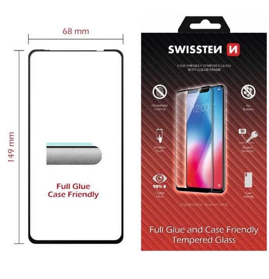 Изображение Swissten Full Face Tempered Glass Huawei Nova 5T Black