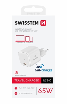 Изображение Swissten GaN Travel Charger USB-C 65W