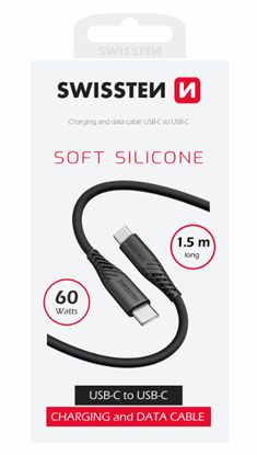 Изображение Swissten Soft Silicone 60W Data Cable USB-C - USB-C 1.5m