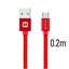 Picture of Swissten Textile Quick Charge Universal Micro USB Data and Charging Cable 0.2m