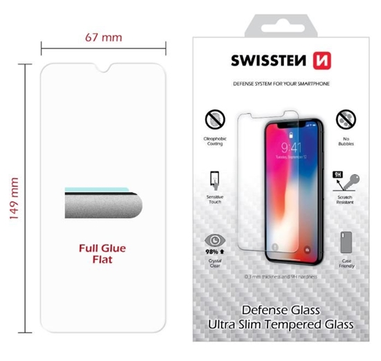 Picture of Swissten Ultra Slim Tempered Glass Premium 9H Screen Protector Xiaomi MI 9