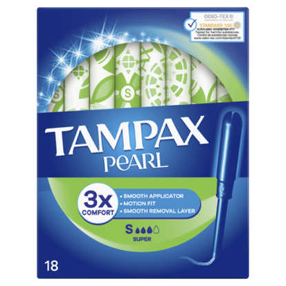 Picture of Tamponi TAMPAX Pearl Super, 18 gab.