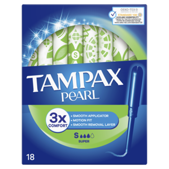 Picture of Tamponi TAMPAX Pearl Super, 18 gab.