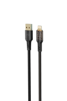 Attēls no Tellur Data Cable USB to Lightning 2.4A 100cm Black