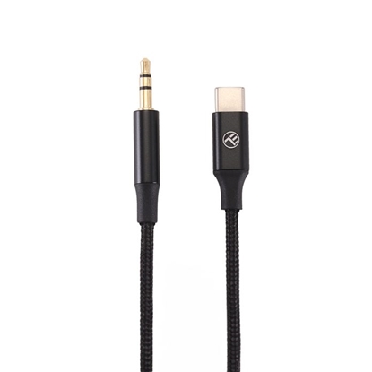 Attēls no Tellur USB-C to 3.5mm Jack Audio Cable DAC 1m Black