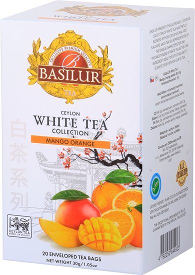 Picture of Tēja baltā Basilur Premium White Tea Mango & Orange, 20 pac