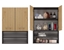 Изображение Topeshop POLA MINI DK ANT/ART bathroom storage cabinet Graphite, Oak