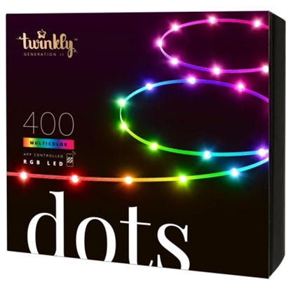 Attēls no Twinkly|Dots Smart LED Lights 400 RGB (Multicolor), 20m, Transparent wire|RGB – 16M+ colors