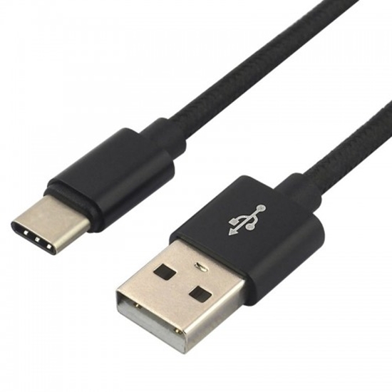 Picture of USB-C 3.0 male / USB A male 1.0m everActive CBB-1CB 3.0A melns iepakojumā 1 gb.