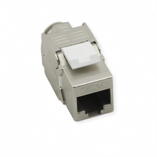 Picture of VALUE Keystone Jack, Cat.8 (Class I), RJ-45, STP, Tool-Free, silver