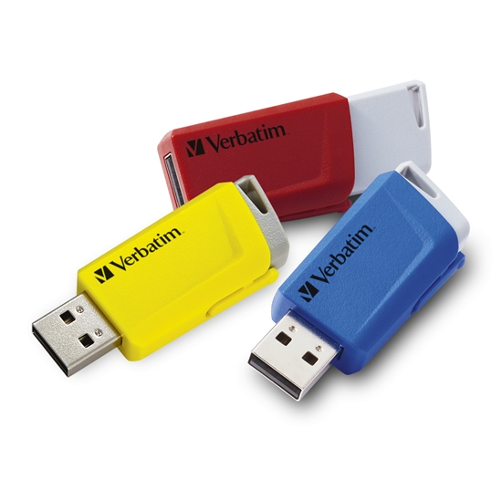 Изображение Verbatim Store 'n' Click - USB 2.0 Drive 3.2 GEN1 - 3x16 GB - Red/Blue/Yellow