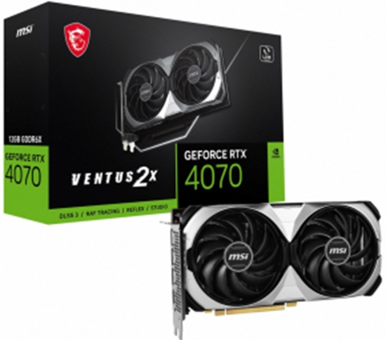 Изображение Videokarte MSI GeForce RTX 4070 VENTUS 2X 12G GDDR6X DLSS 3