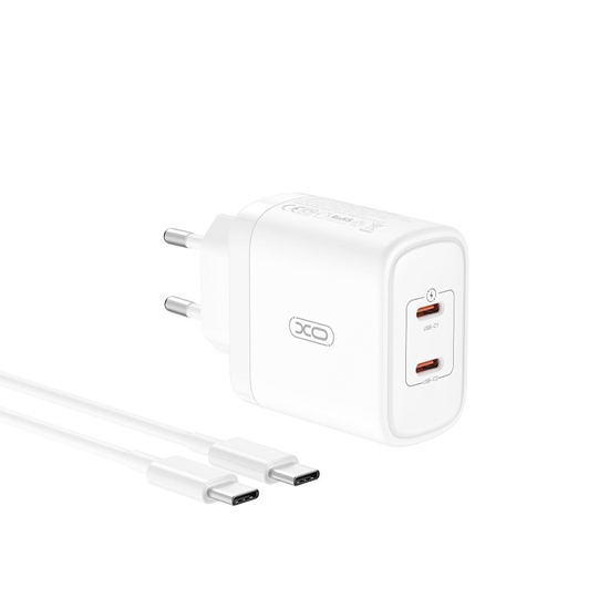 Изображение XO CE08 PD Wall charger 50W 2x USB-C + USB-C cable