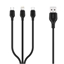 Изображение XO NB103 3in1 USB - Lightning + USB-C + microUSB 1m cable