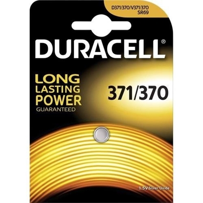 Изображение 370/371 baterijas 1.5V Duracell sudraba-oksīda SR920SW iepakojumā 1 gb.