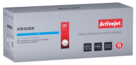 Picture of Activejet ATB-910CN Toner (replacement Brother TN-910C; Supreme; 9000 pages; cyan)