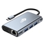 Attēls no HUB Adapter USB C 8w1 HDMIx2 USB VGA RJ45 PD 