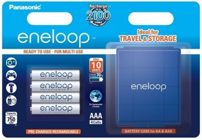 Attēls no AKAAA.EN4BX; R03/AAA akumulatori 1.2V Eneloop Ni-MH BK-4MCCEC4BE iepakojumā 4 gb.