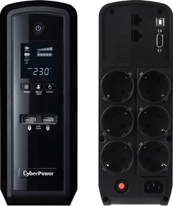 Изображение CyberPower CP1350EPFCLCD uninterruptible power supply (UPS) Line-Interactive 1.35 kVA 780 W 6 AC outlet(s)