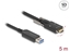 Attēls no Delock Active Optical Cable USB 10 Gbps Type-A male to USB Type-C™ male with screws on the sides 5 m