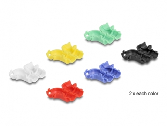 Изображение Delock Cable Clips for Angling 12 pieces assorted colours