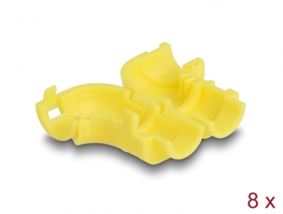 Picture of Delock Cable Clips for Angling 8 pieces yellow